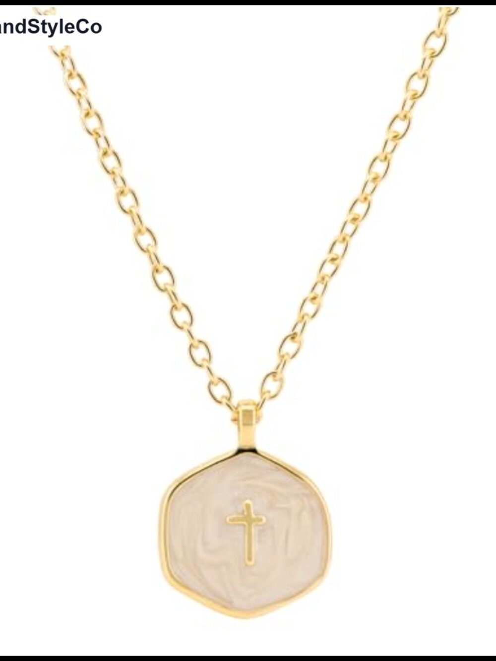 Antique Gold Plated Roman Chunky Coin Necklace 18 Inch Women Link Chain